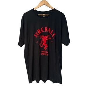 Fireball Whiskey Black Red Promotional T Shirt XL